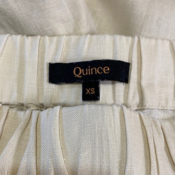 Quince 100% Linen Women's Cream Wide Leg Pants XS - Picture 5 of 7